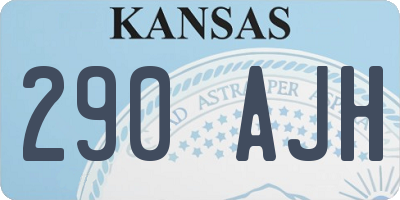 KS license plate 290AJH