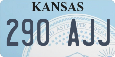 KS license plate 290AJJ