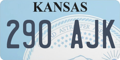 KS license plate 290AJK