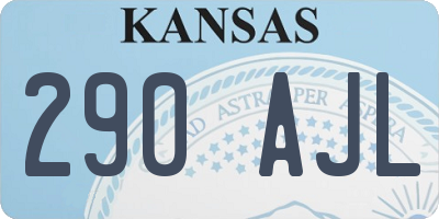 KS license plate 290AJL