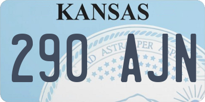 KS license plate 290AJN