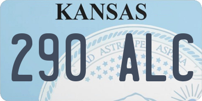 KS license plate 290ALC