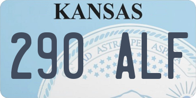 KS license plate 290ALF
