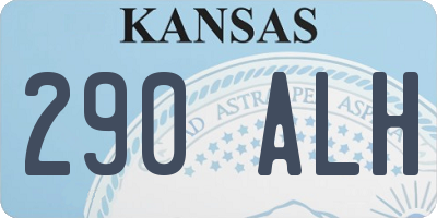 KS license plate 290ALH