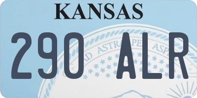 KS license plate 290ALR