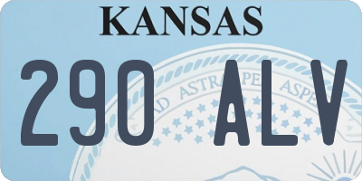 KS license plate 290ALV