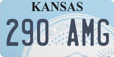 KS license plate 290AMG