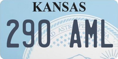 KS license plate 290AML