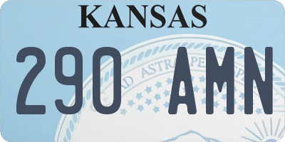 KS license plate 290AMN