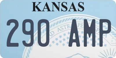 KS license plate 290AMP