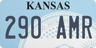 KS license plate 290AMR