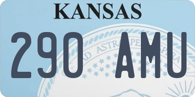 KS license plate 290AMU