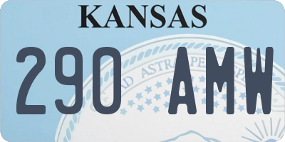 KS license plate 290AMW