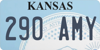 KS license plate 290AMY