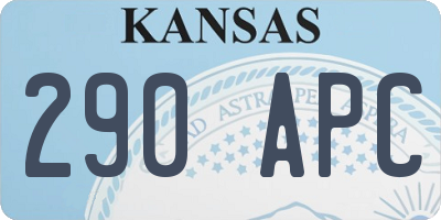 KS license plate 290APC