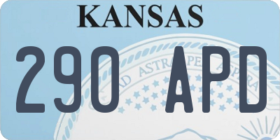 KS license plate 290APD