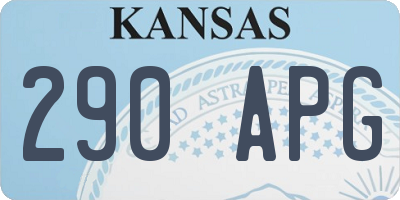 KS license plate 290APG