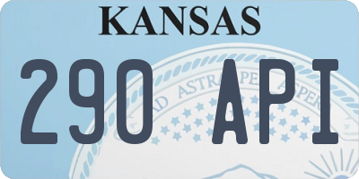 KS license plate 290API