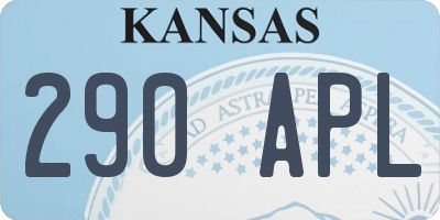 KS license plate 290APL