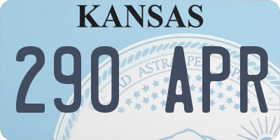 KS license plate 290APR