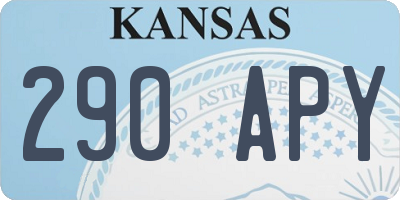 KS license plate 290APY