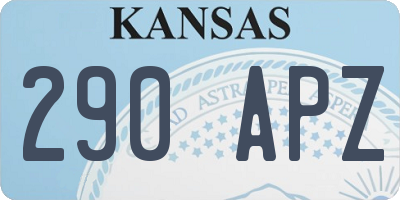 KS license plate 290APZ