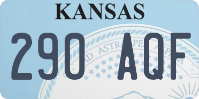 KS license plate 290AQF