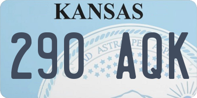 KS license plate 290AQK
