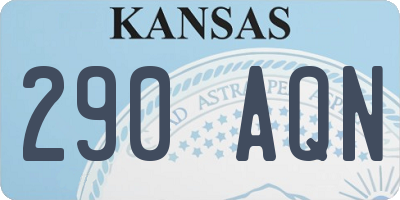 KS license plate 290AQN
