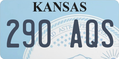 KS license plate 290AQS