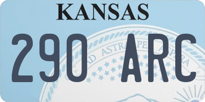 KS license plate 290ARC