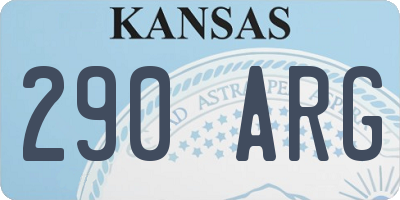 KS license plate 290ARG
