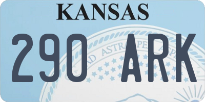 KS license plate 290ARK