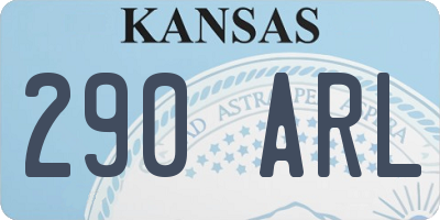 KS license plate 290ARL