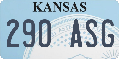 KS license plate 290ASG