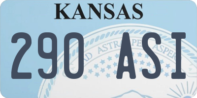 KS license plate 290ASI