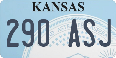 KS license plate 290ASJ