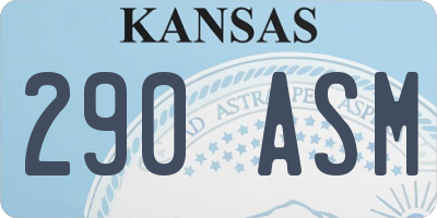 KS license plate 290ASM