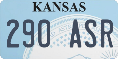 KS license plate 290ASR