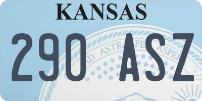 KS license plate 290ASZ