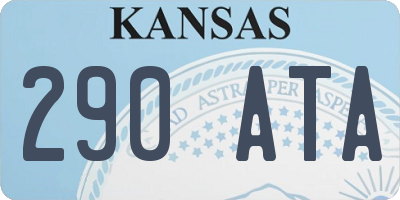 KS license plate 290ATA