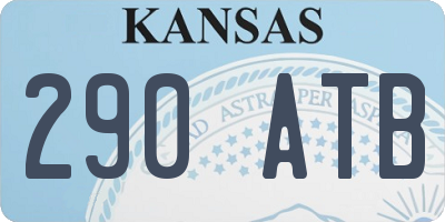 KS license plate 290ATB