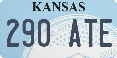 KS license plate 290ATE