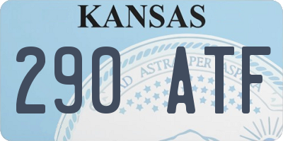 KS license plate 290ATF
