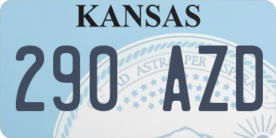 KS license plate 290AZD