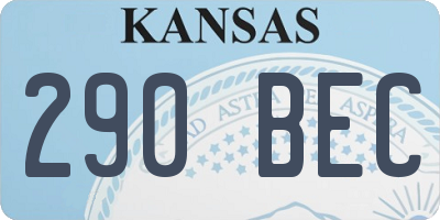 KS license plate 290BEC