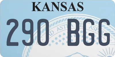 KS license plate 290BGG