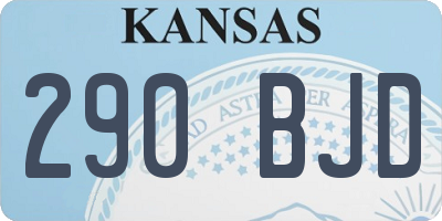 KS license plate 290BJD