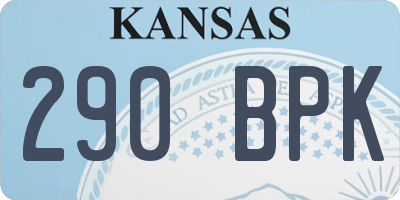 KS license plate 290BPK