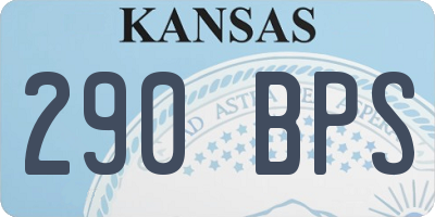 KS license plate 290BPS